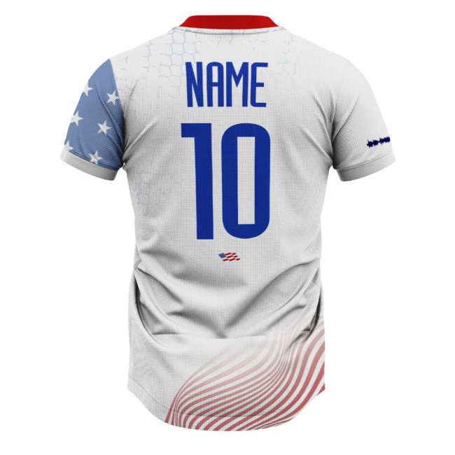 USA Stars and Stripes Home Supporter Jersey Kids Short Sleeve